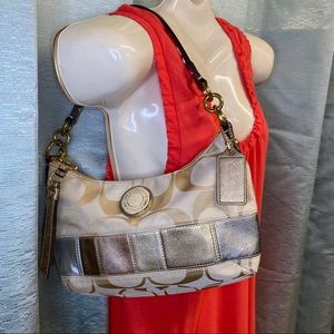 Coach Demi multi metallic squares purse F19201